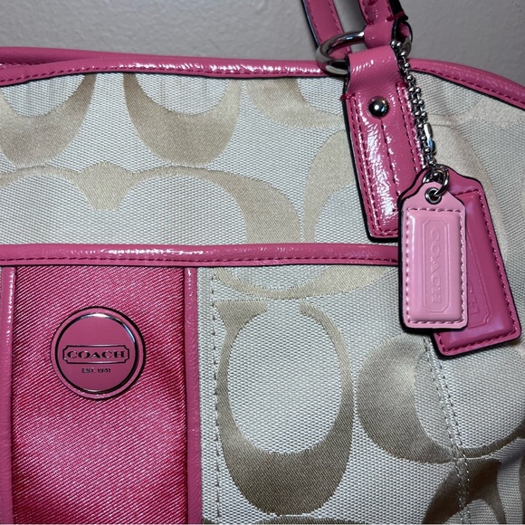 Coach Signature Stripe Pocket Tote - Picture 3 of 15